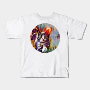 Furry floppy cat Kids T-Shirt